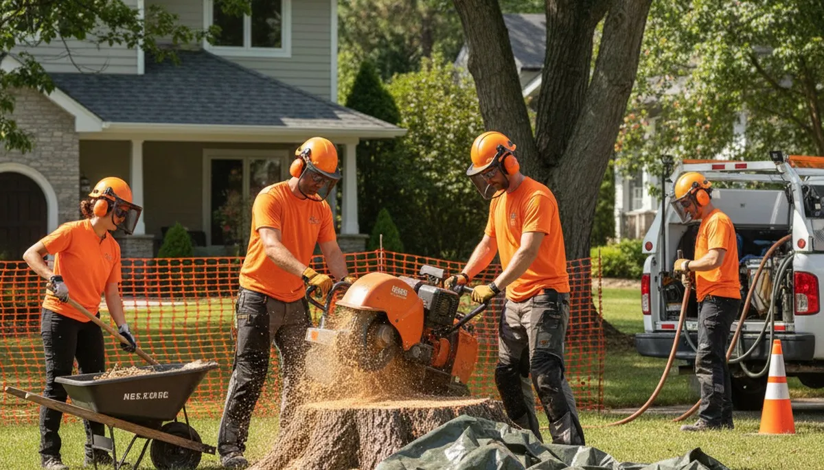 Brandon, FL stump removal service clearing a yard for safe, usable outdoor space