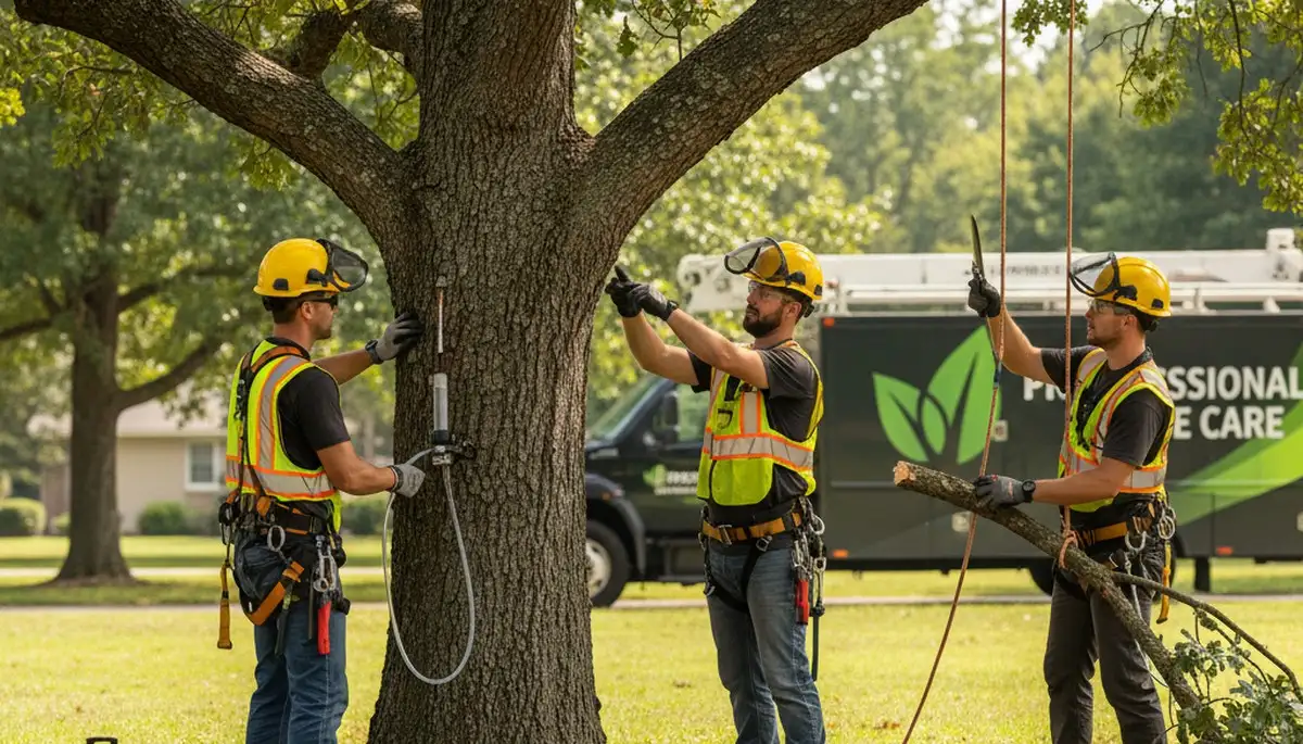 Brandon, FL arborist treating tree disease to protect trees from fungus, root rot, and decline