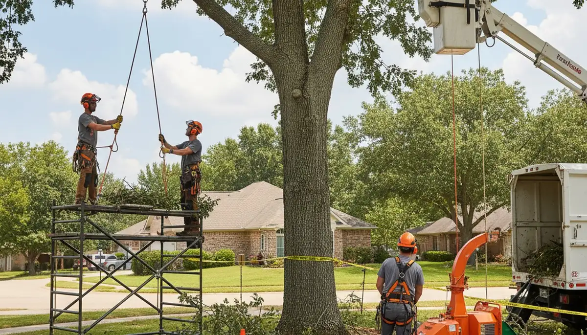 Brandon, FL tree removal crew safely removing hazardous trees for local homeowners