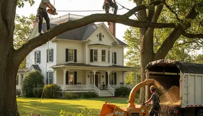 Tree service crew in Brandon, FL providing professional tree trimming and removal services