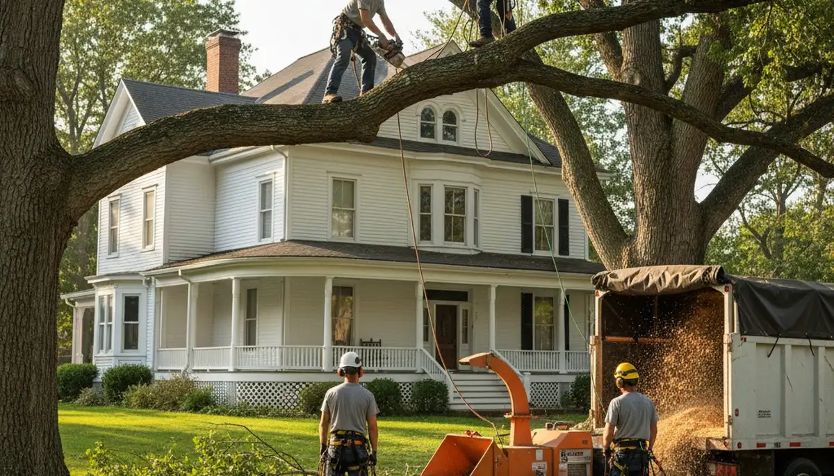 Tree service crew in Brandon, FL providing professional tree removal and trimming services