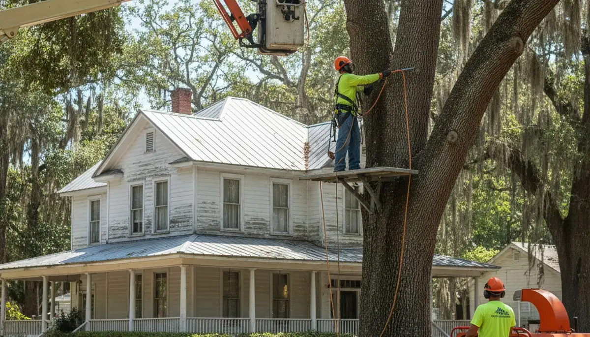 Tree service crew in Brandon, FL providing professional tree trimming and removal services