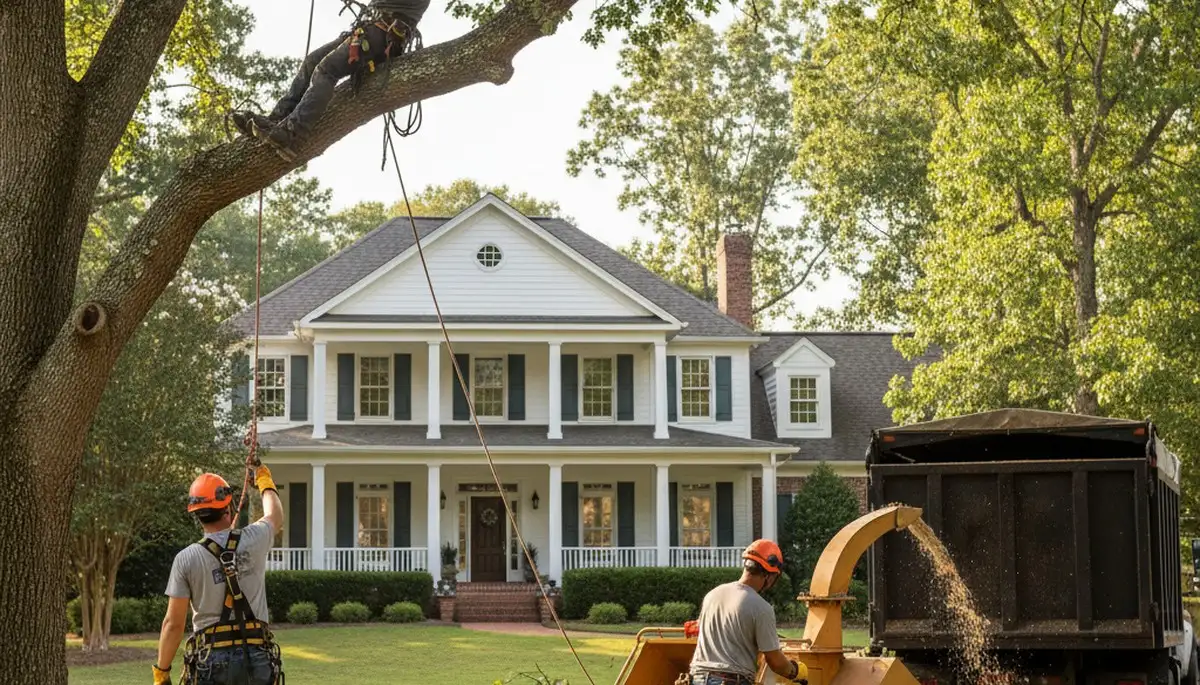 Tree service crew in Brandon, FL providing professional tree trimming and removal services