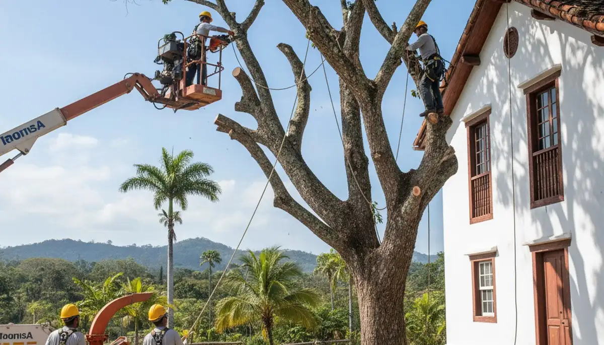 Tree service crew in Brandon, FL providing safe tree trimming and removal for homeowners