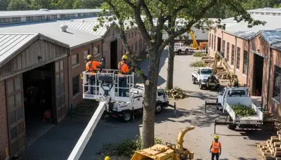 Tree service team in Brandon, FL providing tree trimming and removal for local homes