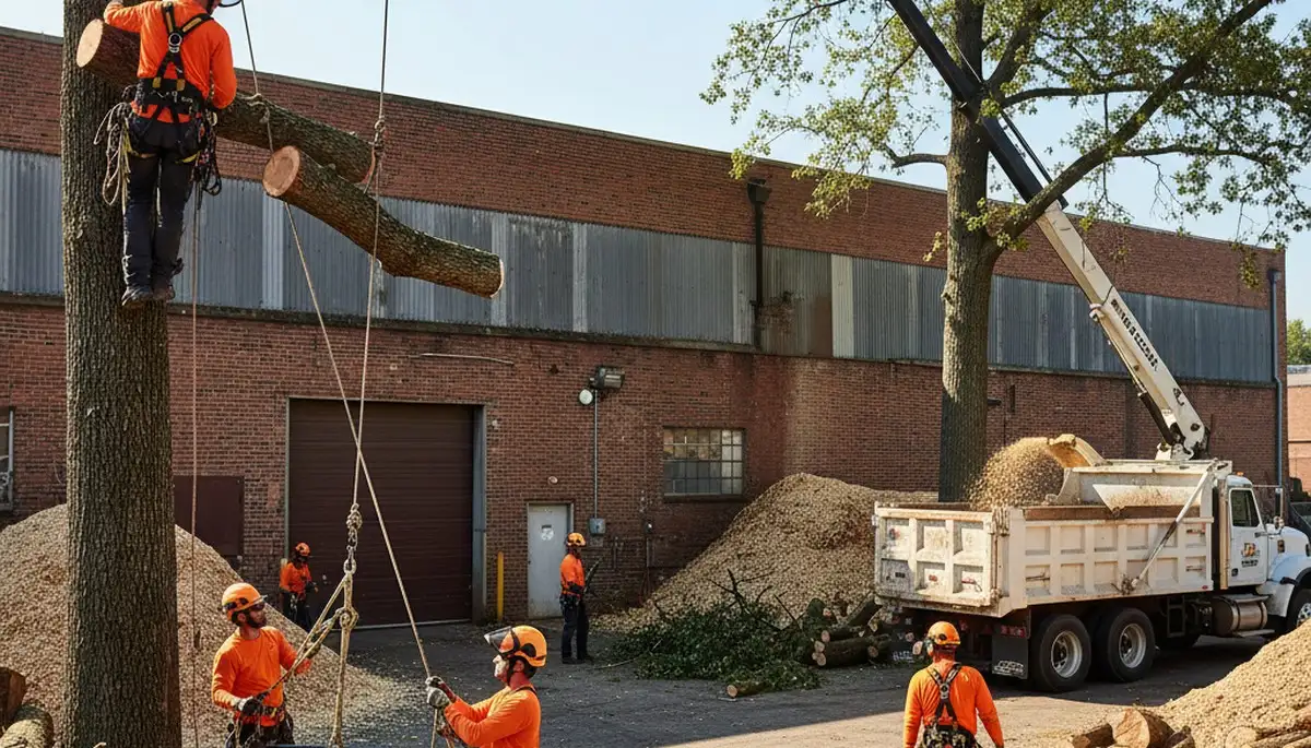 Tree service crew in Brandon, FL providing professional tree trimming and removal for local properties