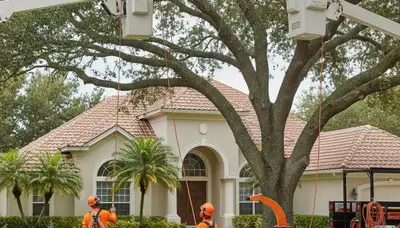 Tree service crew in Brandon, FL providing professional tree trimming and removal services