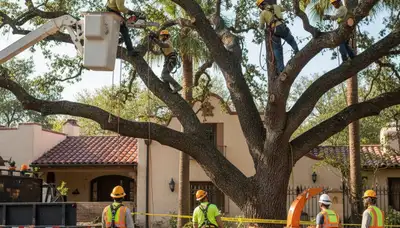 Tree service crew in Brandon, FL providing professional tree trimming and removal