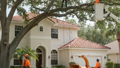 Tree service team in Brandon, FL providing professional tree trimming and removal services
