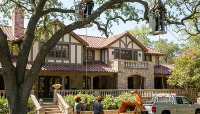 Tree service crew serving Brandon, FL with professional tree trimming and removal services