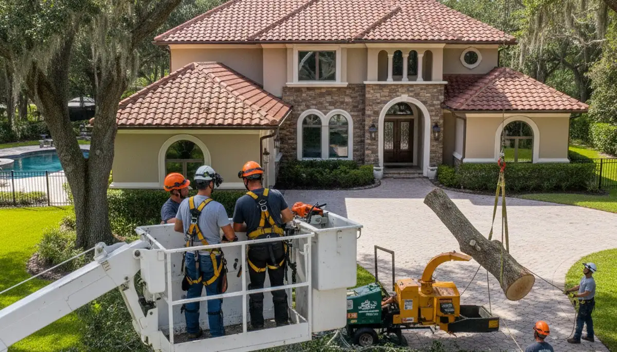 Tree service crew in Brandon, FL providing professional tree trimming and removal