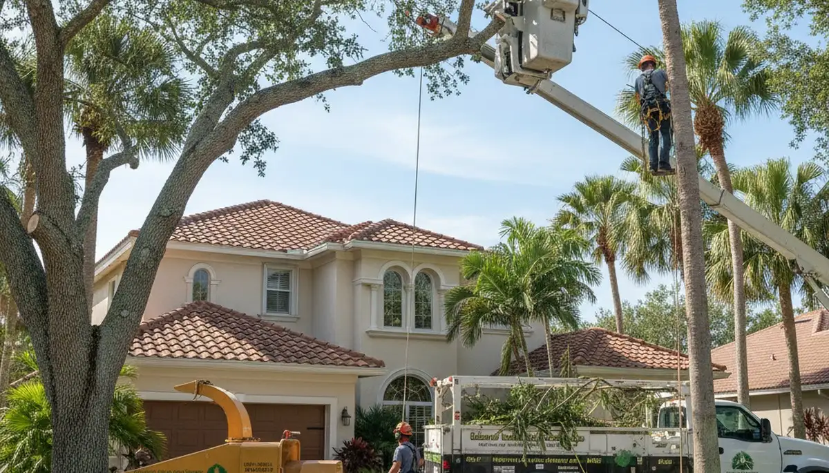 Tree service crew in Brandon, FL handling professional tree care and removal work