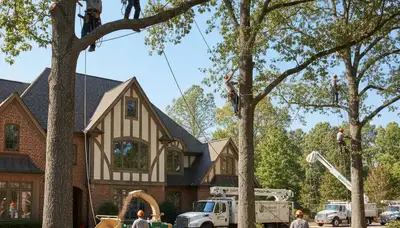 Tree service crew in Brandon, FL providing professional tree trimming and removal
