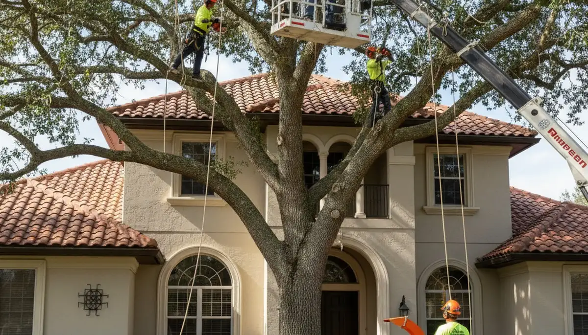 Tree service crew in Brandon, FL providing professional tree trimming and removal