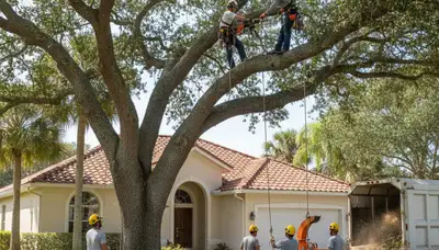 Tree service team in Brandon, FL providing professional tree trimming and removal