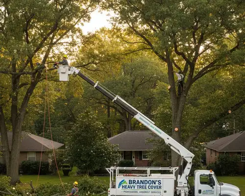 Tree trimming service in Brandon, FL for dense heavy tree cover